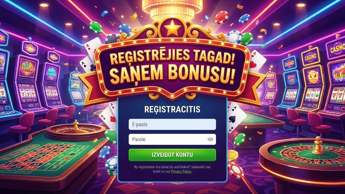 Reģistrācija ar bonusu